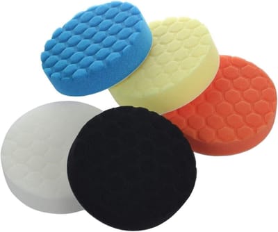 Polijstpads Set - Spons Pads - Auto Polijsten - Verschillende Hardheden - 5 Inch 125mm - Multicolor