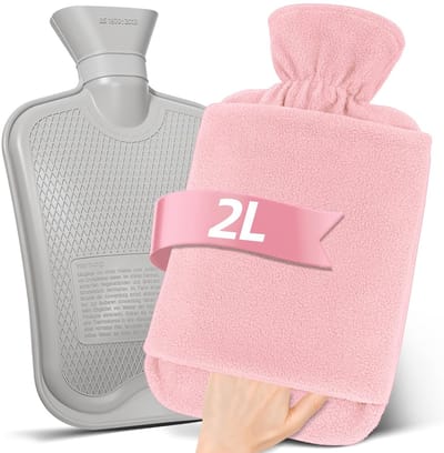 Dailygoods - Warmwaterkruik met Vlieshoes - 2L Lekvrij met Kangoeroezak