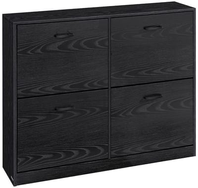 MAZAZU - Schoenenkast - 16 tot 28 paar - Zwart - 105.5x24x82.7