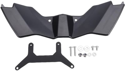 Dailygoods- Motorvoorspoiler Vervangingsset - Onderste Kuip Winglet - CB1000 Hornet 2025/2026 - Zwart ABS - Montage Zonder Boren - Nauwkeurige Pasvorm - Voorspoilerkit
