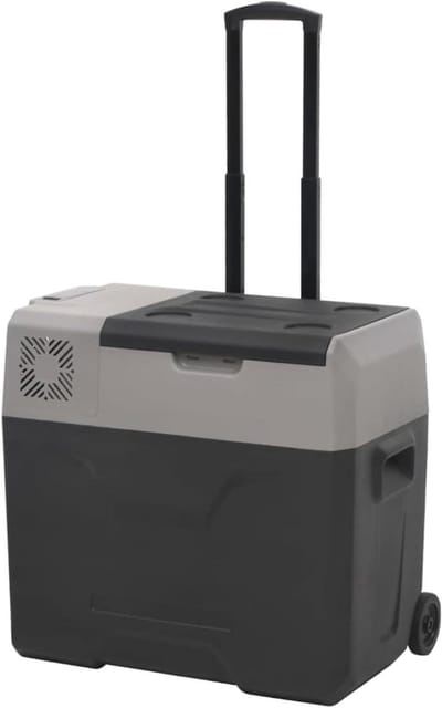 Draagbare Koelbox - Mobiele Koeler - Buitenactiviteiten - Efficiënte Compressor Koeling - 40 Liter - Zwart Grijs