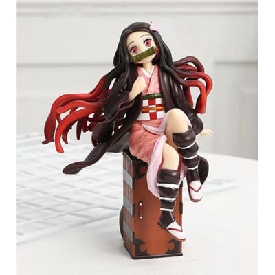 15CM Kamado Nezuko Demon Slayer Kimetsu No Yaiba Figuur Anime Bureau Golf Model Speelgoed Cadeau Collectie Ornamenten Kunstwerk PVC black