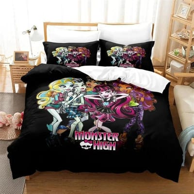 Persoonlijkheid Monster Cartoon Hoge Beddengoed Collecties Prachtige Bedbenodigdheden Set Dekbedovertrek Beddekenset Luxe Verjaardagscadeau US Twin 173x218cm