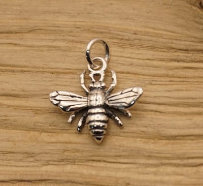 Zilveren hanger bij - sterling zilveren hanger wesp - insekten hanger gemaakt van 925 zilver - leuke dieren hanger voor volwassen - insekten hanger voor mannen of vrouwen - zilveren hanger van een insect bij