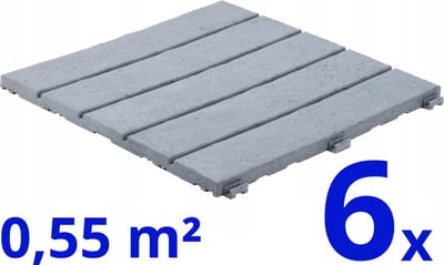 Terrastegels - Composiet - Platinum Wit - 6 Stuks - 0.55 m² - Vlondertegels - Balkontegels - Onderhoudsvrij - Makkelijke en Snelle Montage