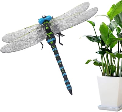 Nep Libel Speelgoed - Vlieg Simulatie - Vliegen Bestrijden - Realistische Beweging - 12 cm Vleugels - Blauw