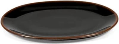 Serax Uncharted Out of Lines plat bord 27.5x24.5cm zwart bruin