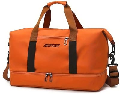 Oranje Sporttas / Reistas – Schoenenvak – Waterdicht Natvak – Grote Capaciteit – Unisex - zwemtas - Duffel Bag - Sjtoer