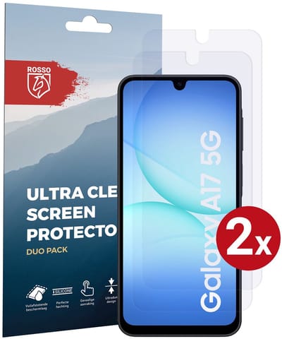 Rosso Screen Protector Geschikt voor Samsung Galaxy A17 | Ultra Clear Duo Pack | TPU Folie | Case Friendly Beschermfolie | 2 Stuks