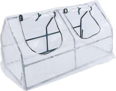 Mini Kas - Kleine Tuinkas - Planten Beschermen - Vorst en Winddicht - 64 x 17 x 13 cm - Transparant