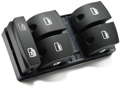 Dailygoody - Raam Schakelaar - Vervangend Onderdeel - Zwart - Audi Accessoire - Voor Audi A6 C6 - Compatibel met meerdere modellen