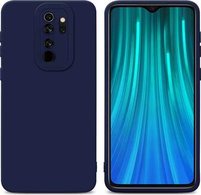 Cadorabo Hoesje geschikt voor Xiaomi RedMi NOTE 8 PRO in FLUID DONKER BLAUW - Beschermhoes gemaakt van flexibel TPU silicone Cover Fluid Case