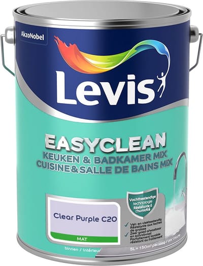 Levis - Easyclean Keuken & Badkamer Mix - Clear Purple C20 - Mengverf - 5 L