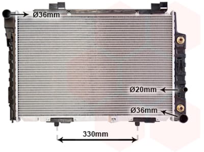 Van Wezel - RADIATOR VOOR MERCEDES BENZ C-CLASS W202 1993-2000 2025002203