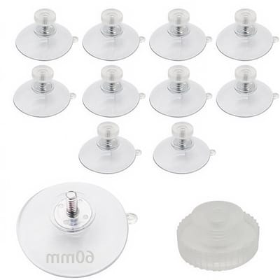 Suction cups met 60mm diameter, 10 stuks, M5 schroefdraad, ideaal voor dagelijks gebruik op ramen, muren en deuren