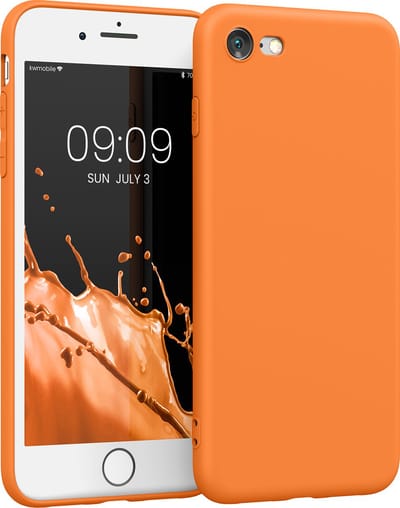 kwmobile telefoonhoesje geschikt voor Apple iPhone SE (2022) / iPhone SE (2020) / iPhone 8 / iPhone 7 - Hoesje voor smartphone - Precisie camera uitsnede - In fruitig oranje