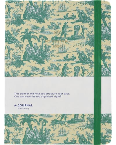My Journal - Agenda 2026 - A5 - groen Toile de Jouy