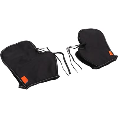 Gants de guidon Tissu Oxford Bande réfléchissante de nuit Protection solaire Imperméable Universel pour Moto Vélo Scooter black