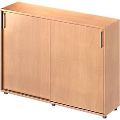 Schäfer Shop Genius schuifdeurkast TETRIS WOOD, 3 OH, B 1600 mm, hoogte incl. glijders, decor beuken