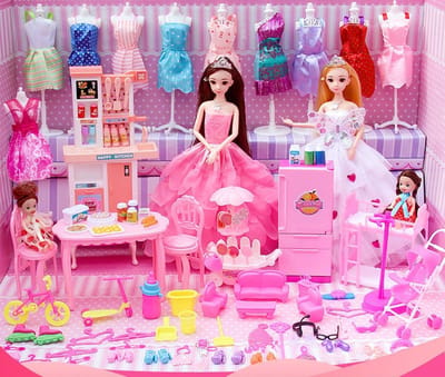 [Speelhuisparadijs] Prinsessenpoppenset/meisjesverkleedpop/keukenset