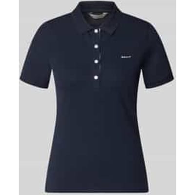 slim fit poloshirt met labelstitching