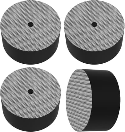 Audio Isolatie Voetjes - Trillingsdempers Speaker - HiFi Geluid - Hybride Structuur - 40 x 20mm - Zwart
