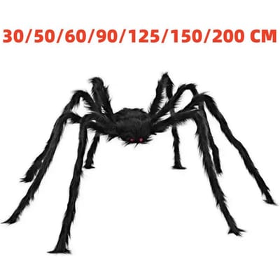 Décorations d'Halloween Extérieures Araignée Géante en Peluche Araignée Grande Effrayante Accessoires pour Jardin Pelouse et Décor de Fête Intérieure