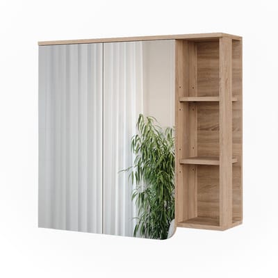 Vicco Karen Spiegelkast – 80 x 75 cm Sonoma/Wit