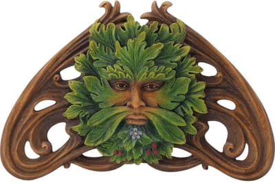 Veronese Design - Groene Man ZOMER (mini) Wandornament - (bxhxd) ca. 14,5cm x 9cm x 0,5cm