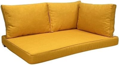 Madison - Loungekussen - Tuinkussen - Palletkussen - Rugkussen - 4-delig - 120 x 80cm - Panama Geel