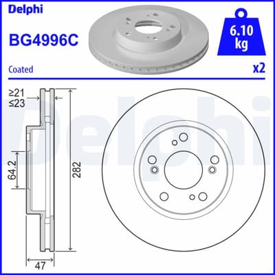 Remschijf DELPHI BG4996C