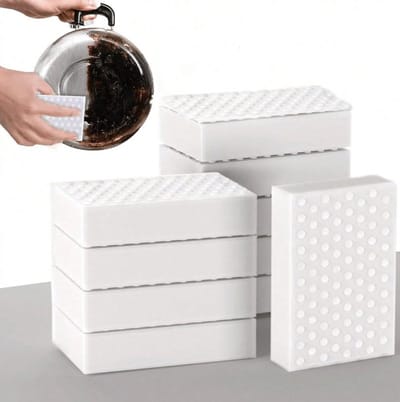 Melamine Sponsjes – Set van 10 | Krasvrije Reinigingsspons met Dubbele Dichtheid voor Keuken & Badkamer