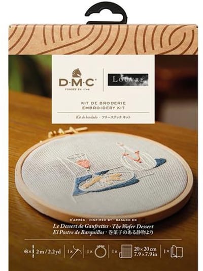DMC borduurpakket Het Louvre x The Wafer Dessert TB187/81 voorbedrukt incl. borduurring