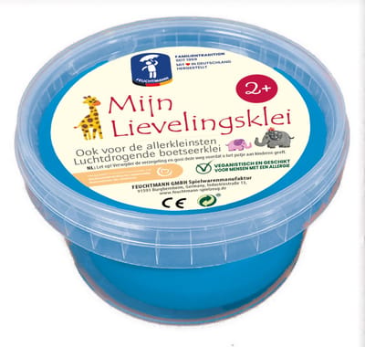Feuchtmann klei blauw 500g - luchtdrogende kinderklei allergenenvrij.