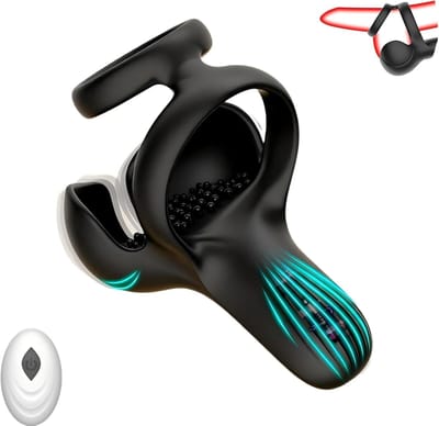 Oneay Penismassageapparaat met afstandsbediening, 3-in-1 massageapparaat voor mannen, duurzaam, vibrerend massageapparaat, seksspeeltje voor stellen, een cadeau voor jezelf.