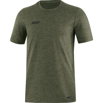 Jako Premium Basics T-Shirt Heren - Kaki Gemeleerd | Maat: S