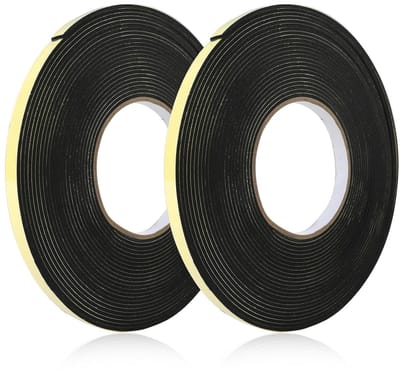 Zelfklevende Isolatiefolie voor Ramen en Deuren, Geluids- en Warmte-isolatie, 10 mm x 2 mm, 10 m, Perfect voor Energiebesparing en Comfort
