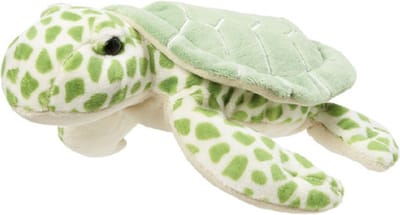 Nature Planet Pluche zeeschildpad knuffel - groen - 22 cm - zeedieren