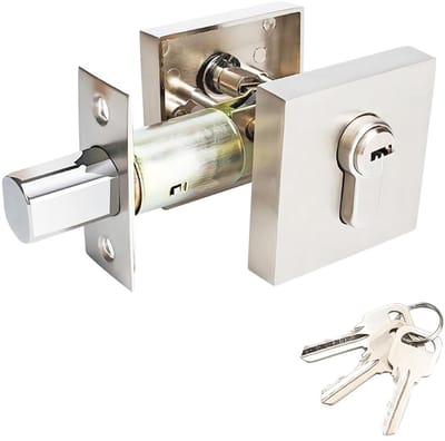 Dailygoods- Deurslot met duimvergrendeling - Verstelbaar cilinderslot - Deurslot binnendeur - Deurslot met sleutel - Privacy slot - Hoogwaardige zinklegering