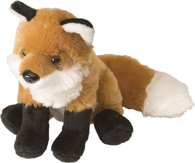 Wild Republic Vos pluche knuffeldier - 29 cm - rood/zwart - bosdieren - zachte stof