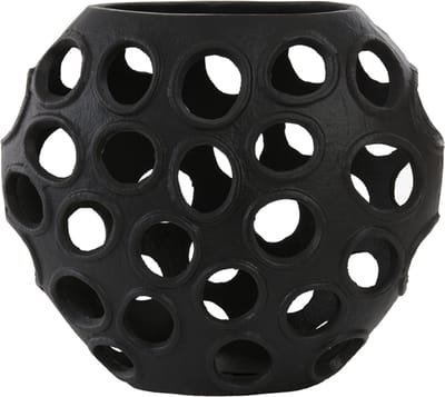 Light&living Vaas deco 32x17x27 cm MISOBE mat zwart