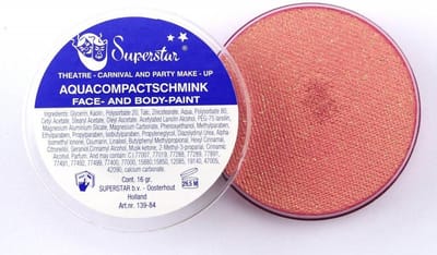 Aqua Face- And Body Paint 45 Gram Goudroze Met Glitter.