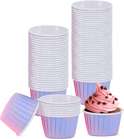 Paper Muffin Moulds, 100 Pieces Cupcake Moulds, Cupcake Wrapper, Cupcake Muffins, Baking Cups for Weddings, Parties - ShopVlot