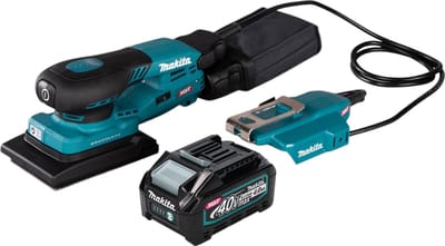 Makita BO 005 CGM1 Accuschuurmachine 40 V max. 80 x 130 mm 3,0 mm slag Borstelloos + 1x accu 4.0 Ah - zonder lader