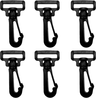 20mm Plastic Draaihaak voor Rugzakken, Sleutelhangers, Huisdierlijnen en DIY Projecten - 360° Rotatie en Verstelbare Webbing Buckle