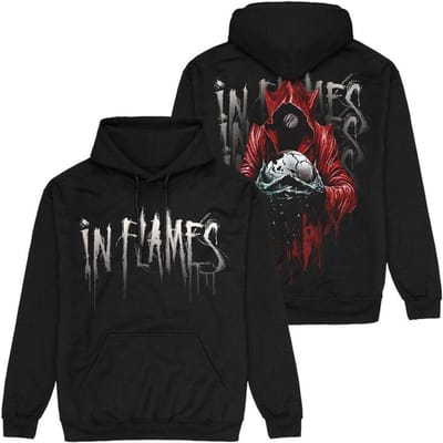 In Flames Trui met capuchon - Jester Drip - S tot 3XL - voor Mannen - zwart