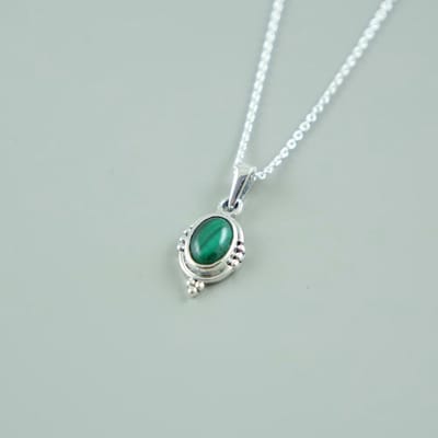 House Of Jewels - Malachiet Ketting - Echt Zilver