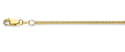 Mori Gold Filté 2,0mm brede armband, Extra Bol Gourmet schakel, goud gevuld 1/20