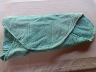 Wikkeldeken - Teddy - Turquoise - 70x70
