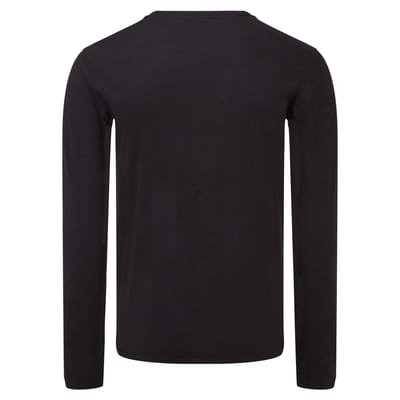 Fruit of the Loom Heren Iconic T-shirt met lange mouwen (Zwart)